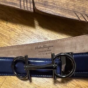 Salvatore Ferragamo Men's Black and Blue Belt Bag